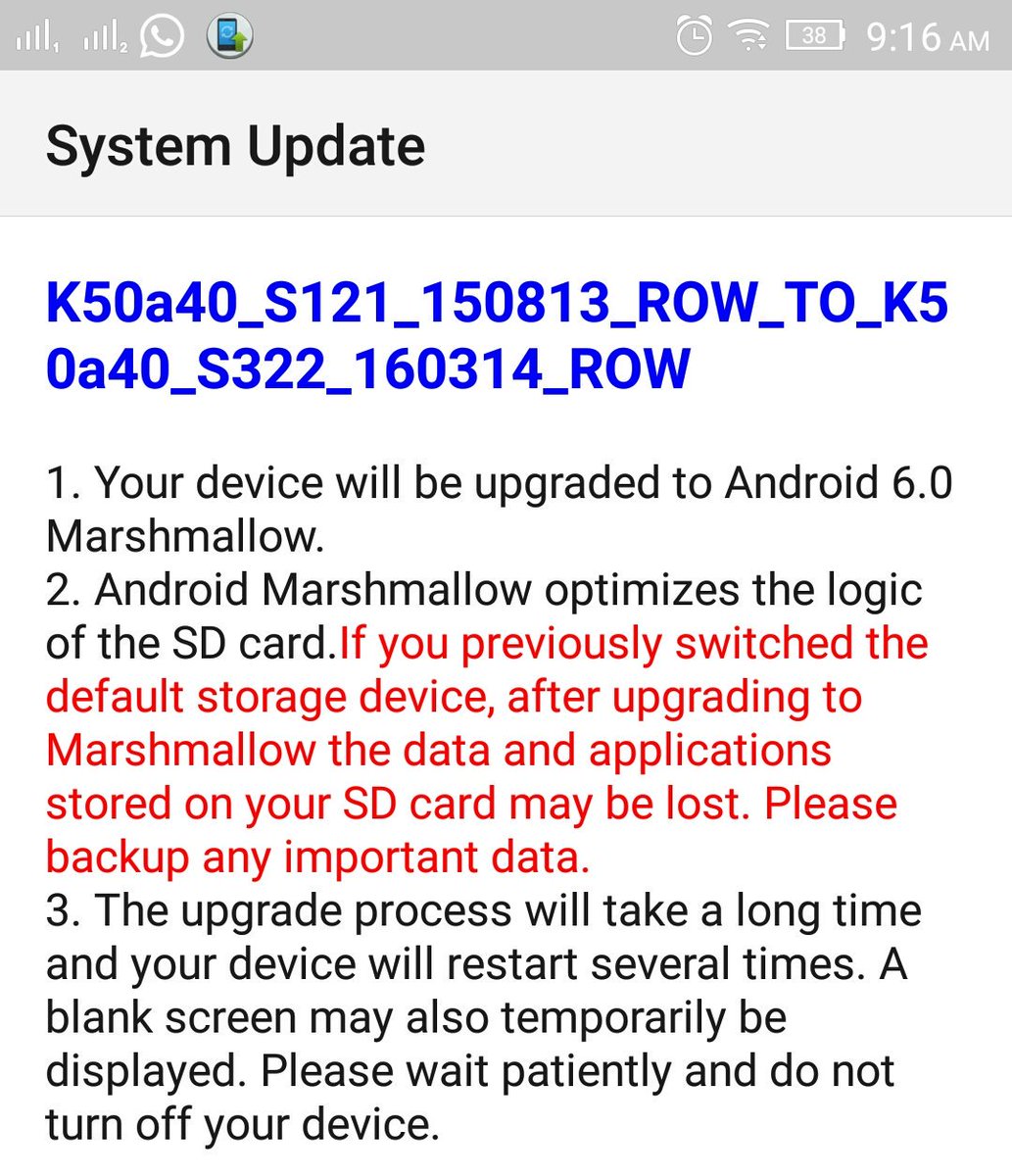 sandy_ns's tweet image. Today i receive #Android #Marshmallow  update on my phone @Lenovo_in #K3Note