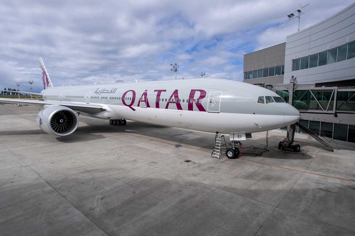 BoeingAirplanes's tweet photo. Congrats @qatarairways on your 50th #Boeing 777! #ProudPartner https://t.co/KifEiI0xGr