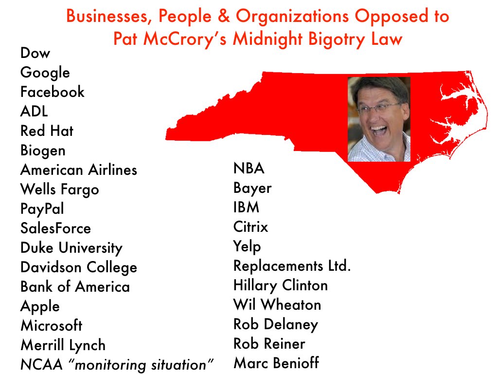 BackwardNC's tweet photo. .@johnburnsnc @DallasWoodhouse #CarolinaSetback https://t.co/IR7nyAjFIN