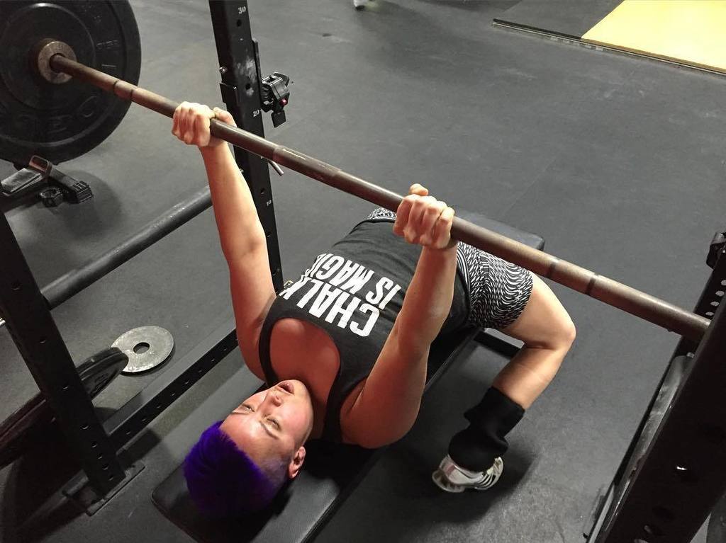 SF_IRON's tweet photo. @natashabarnes with her bench accessory work. We can still remember when her 1RM was 95lbs… https://t.co/PBrdznHHCV https://t.co/n4lVvpjaeS