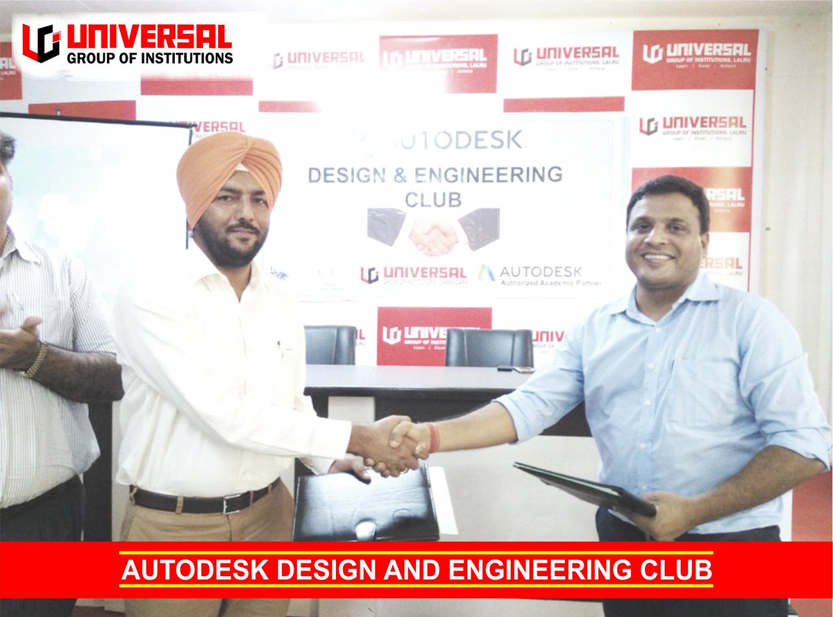 UGICollege's tweet photo. UGI has joined hands with #SoftwareGiant Autodesk to setup Design & Engineering Club for the Mechanical #students . https://t.co/X4V4qt7vPE