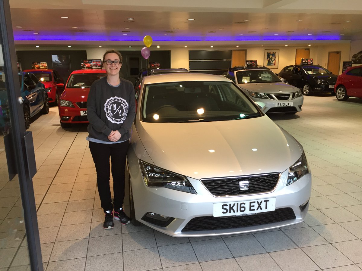 WesternSEAT's tweet photo. Here's a delighted Jen Smith collecting her 4th car from us! Many thanks again and Happy Motoring! #SEAT #NewCar https://t.co/rNghX9FzN1