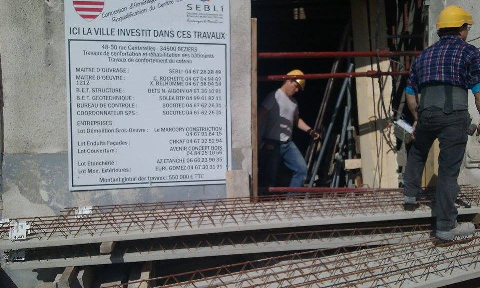 SUPERBLOC1957's tweet image. Rénovation à Béziers, planchers @SUPERBLOC1957 #bétonarmée #poutrelles #qualité