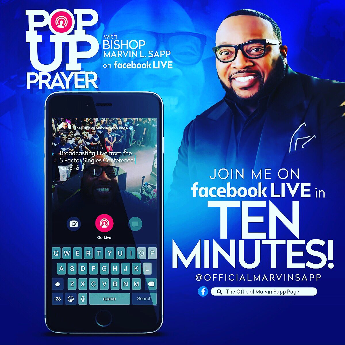 marvinsapp's tweet photo. It's 6:10am CT 032516. Join me in 10 min on the #OfficialMarvinSapp page for #PopUpPrayerTime https://t.co/fB43LjUfYX