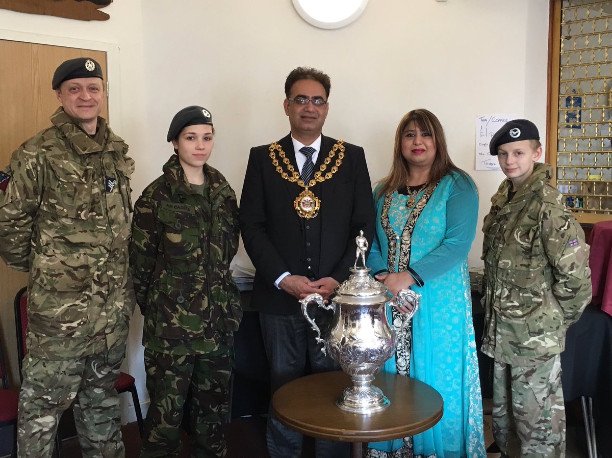 Fantastic opportunity  for Cdts Rowland and Douglas meeting the Mayor and Mayoress at today's game.#whatwedo