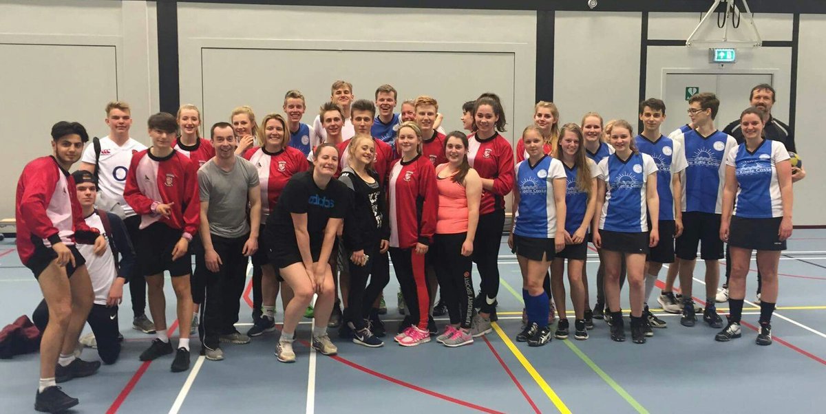 teamwoking's tweet photo. @WokingCollege - Near victorious Sports students in Holland after Korfball match. https://t.co/oeowP6SqZY