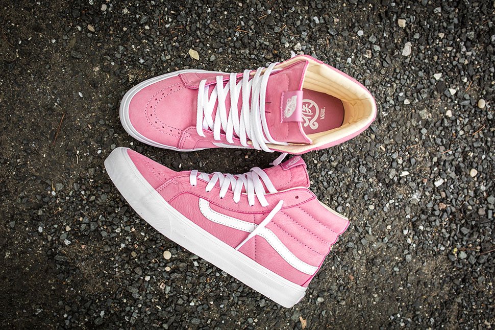 pastel pink vans sk8 hi