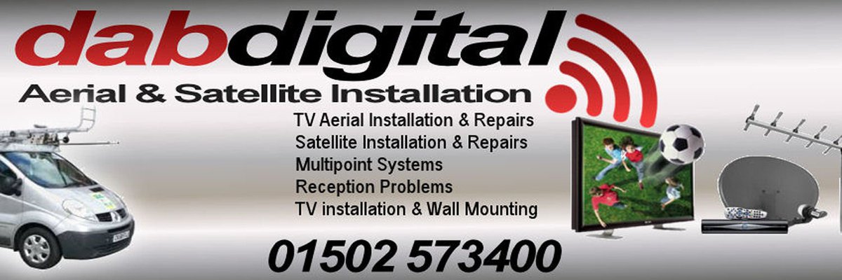 dabdigital's tweet image. We will be available for TV setups, Aerial and Satellite installs throughout the Bank Holiday break, 01502 573400