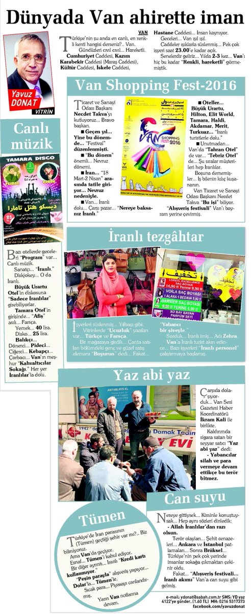 vanavgunleri's tweet photo. Van Shopping Fest 2016 Yavuz Donat -Sabah Gazetesi https://t.co/EpfU2Zam8C