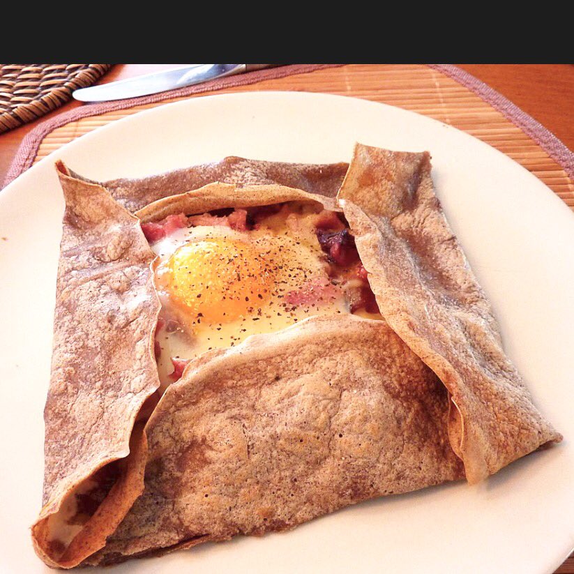 KinCafePEC's tweet photo. Good Morning! Breton Galette Crêpe for Easter. Smoked ham, gruyere and a fried egg on a buckwheat crêpe. 9-4 Fri-Sun https://t.co/ldOIGqKB48