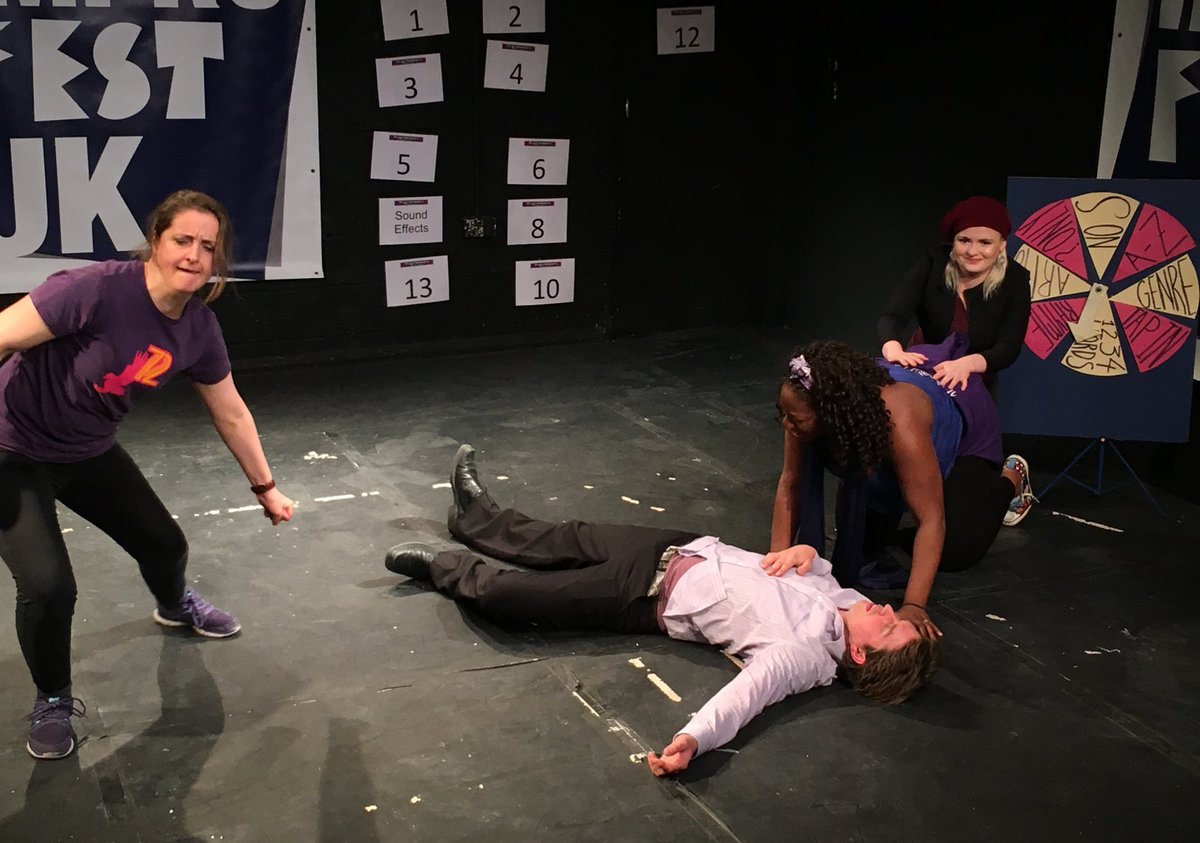 ImproFestUK's tweet photo. HIGHLIGHTS: They spun the improv wheel yesterday. @ImprovAnon at 
@ImproFestUK day 5
https://t.co/YQySMPKntR https://t.co/pFlE9KAUkk
