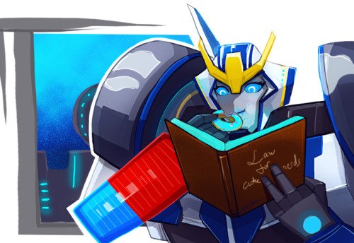 * eating donut reads of law for cute nerds*