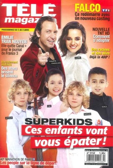 .<a href="/P_Candeloro/">Philippe Candeloro</a> et <a href="/mellealizee/">Alizée</a> sont en couverture de <a href="/telemagazine/">Télé Magazine</a> pour #superkids <a href="/M6/">M6</a>