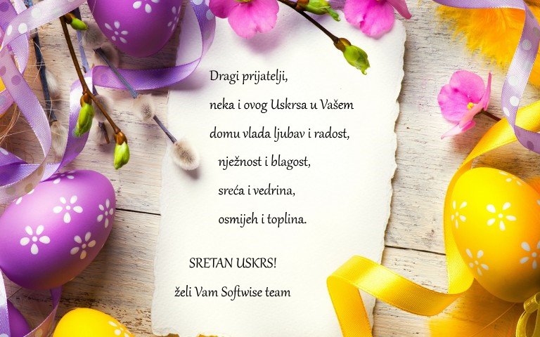 Softwise_doo's tweet photo. Želimo Vam ugodne Uskršnje blagdane! https://t.co/XxZq5MalHJ