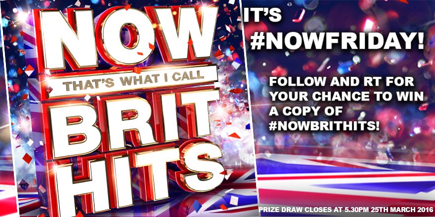 NOWMusic's tweet photo. It's #NOWFriday! Enter our #prizedraw to win a copy of #NOWBritHits! https://t.co/icyzhAFfxf