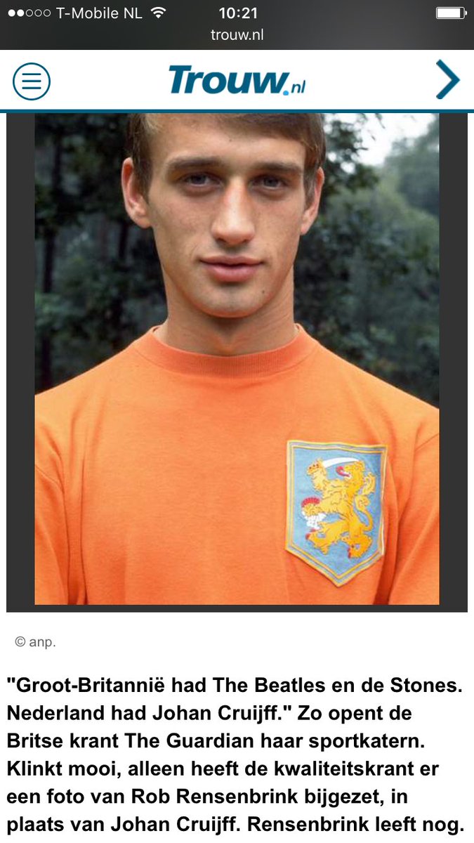 Oeps! The Guardian maakt 'Hermannetje' 🙈. #Cruijff #Rensenbrink #faceswap #acdamunnik #regentzonnestralen