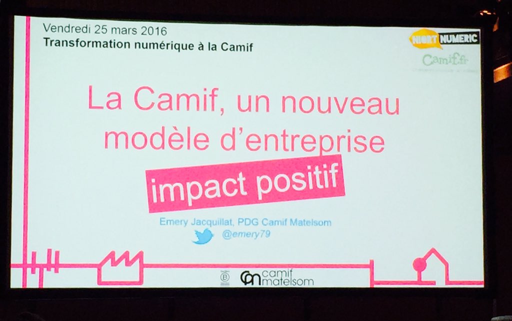 Le PDG de la Camif <a href="/emery79/">Emery Jacquillat</a> nous explique le nouveau modèle de l'entreprise #agilité #RSE #développement durable