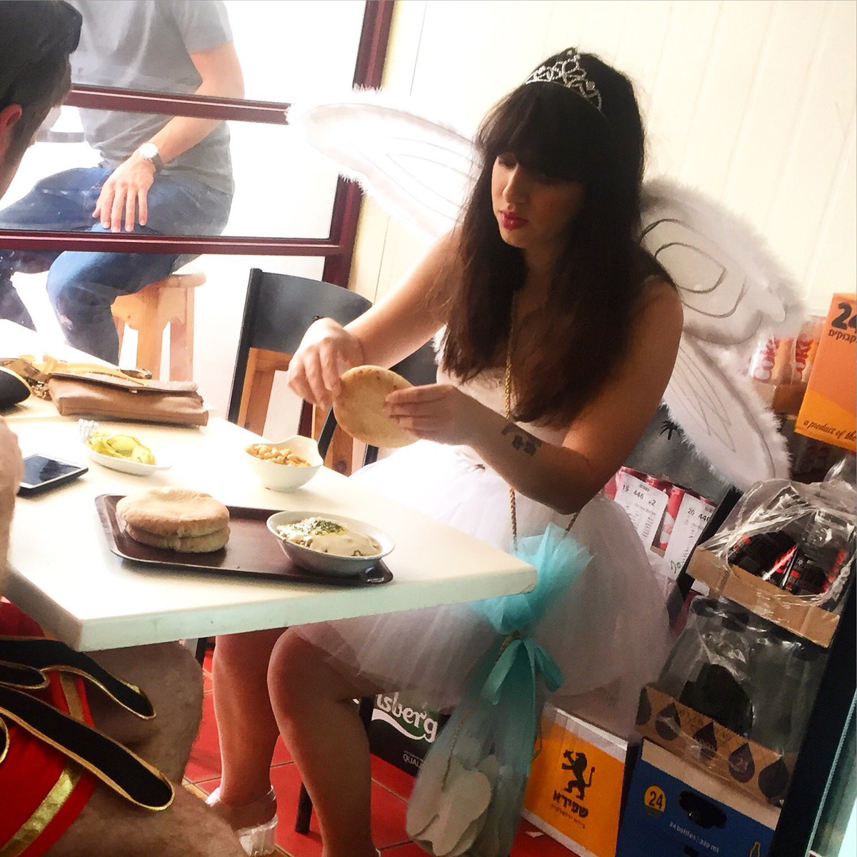 sfrantzman's tweet image. .#Purim and #Hummous #jerusalem today