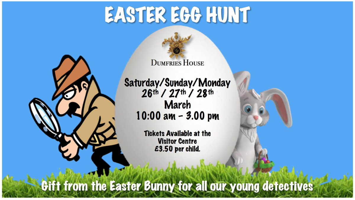 DhLodge22's tweet photo. An activity for the children over the Easter Weekend...
Why not come along to the Dumfries House Easter Egg Hunt https://t.co/oX5immGpq9