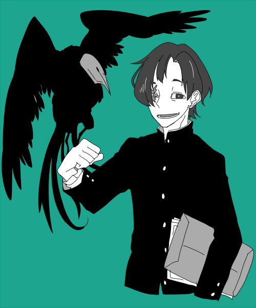 ふかづめ らくがき いぬねこで一番始めに描いてた訪問どうぶつ枠のとりさん 顔のアレのせいで左の口端がつねに吊り上っちゃう人 いつか掘り下げたいなあ