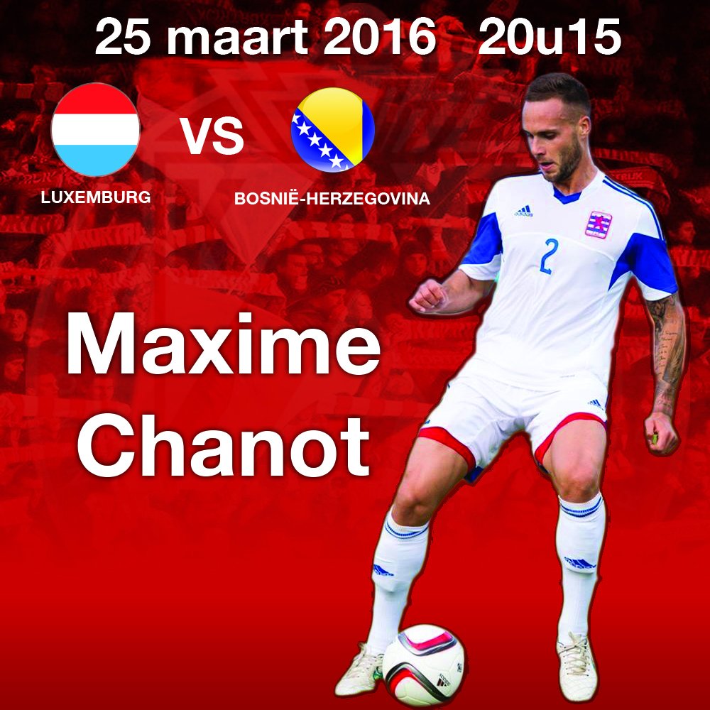 kvkofficieel's tweet photo. Maxime Chanot speelt vanavond met Luxemburg tegen Bosnië-Herzegovina! RT om hem te steunen! #GoMaxime #COYR https://t.co/Vqvn8EHPT4
