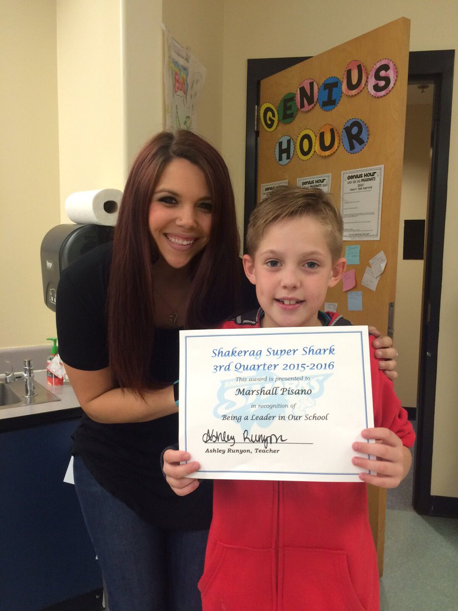 We are so proud of this quarter's Super Shark!!! Way to lead the way!