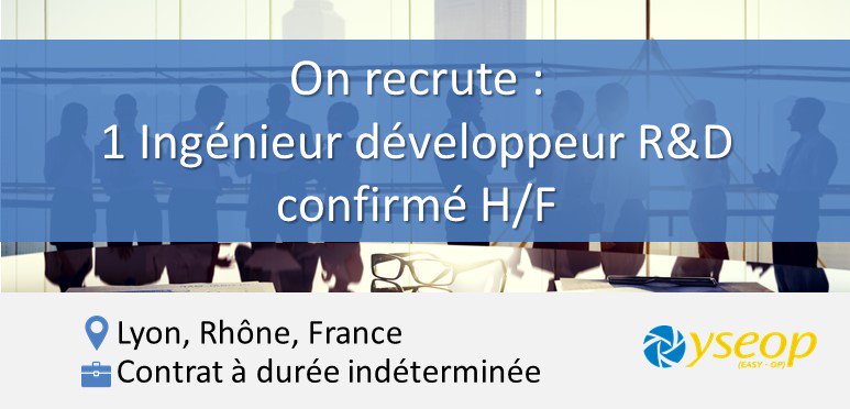 yseopAI's tweet photo. Vous êtes #dev #java ? Postulez et relevez un nouveau défi https://t.co/gSjeYSNIyU #job #Lyon #scrum #AI https://t.co/FbDxF2juKP