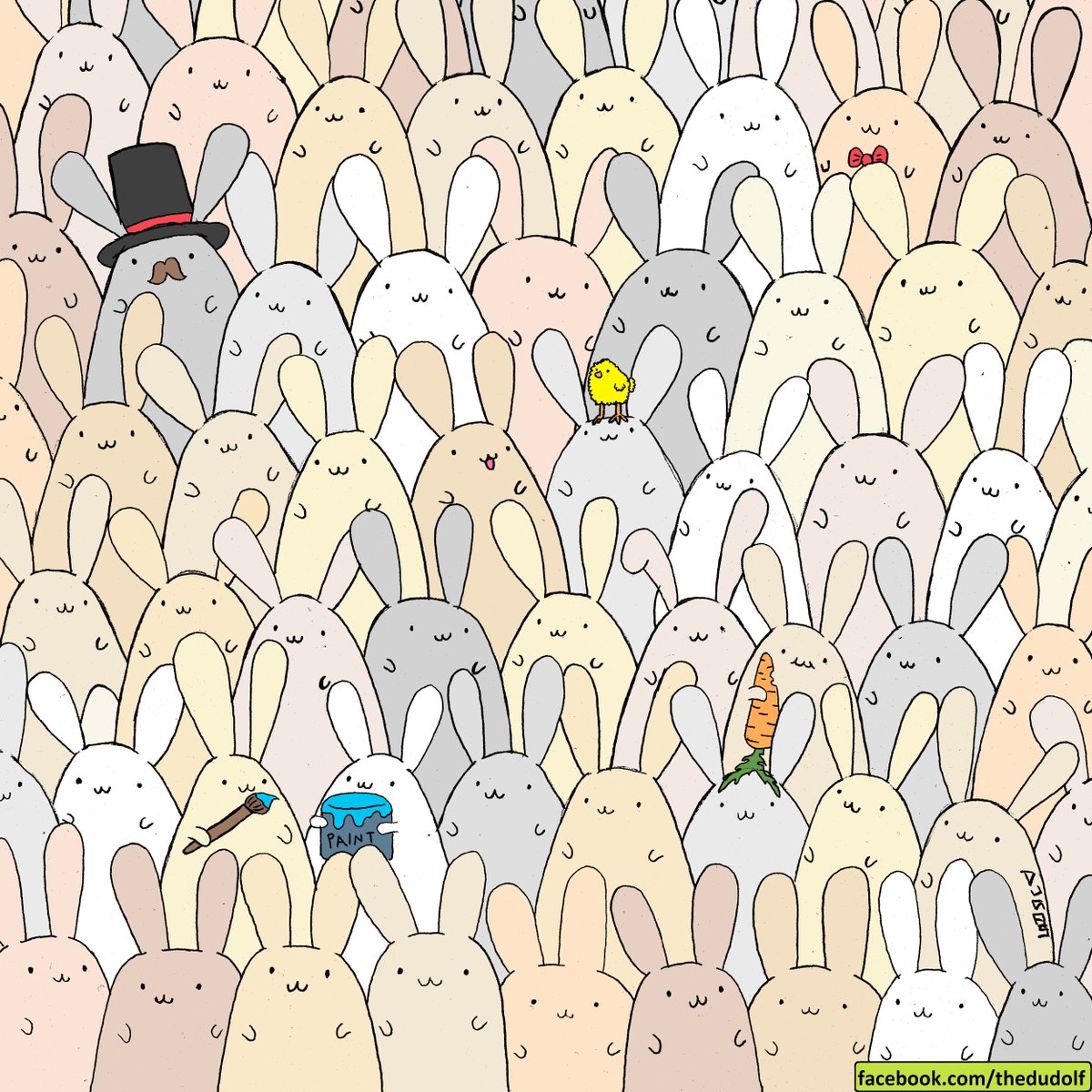 thedudolf's tweet image. Happy Easter! :)
Can you find the EGG amongst the bunnies?
