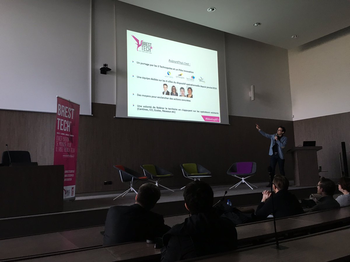 seblecorfec's tweet photo. Excellente intro de @FredNicolas patron de la @BrestTechPlus, humour, décontraction, simplicité ! #BrestTechPlus https://t.co/oLrFbIieZn