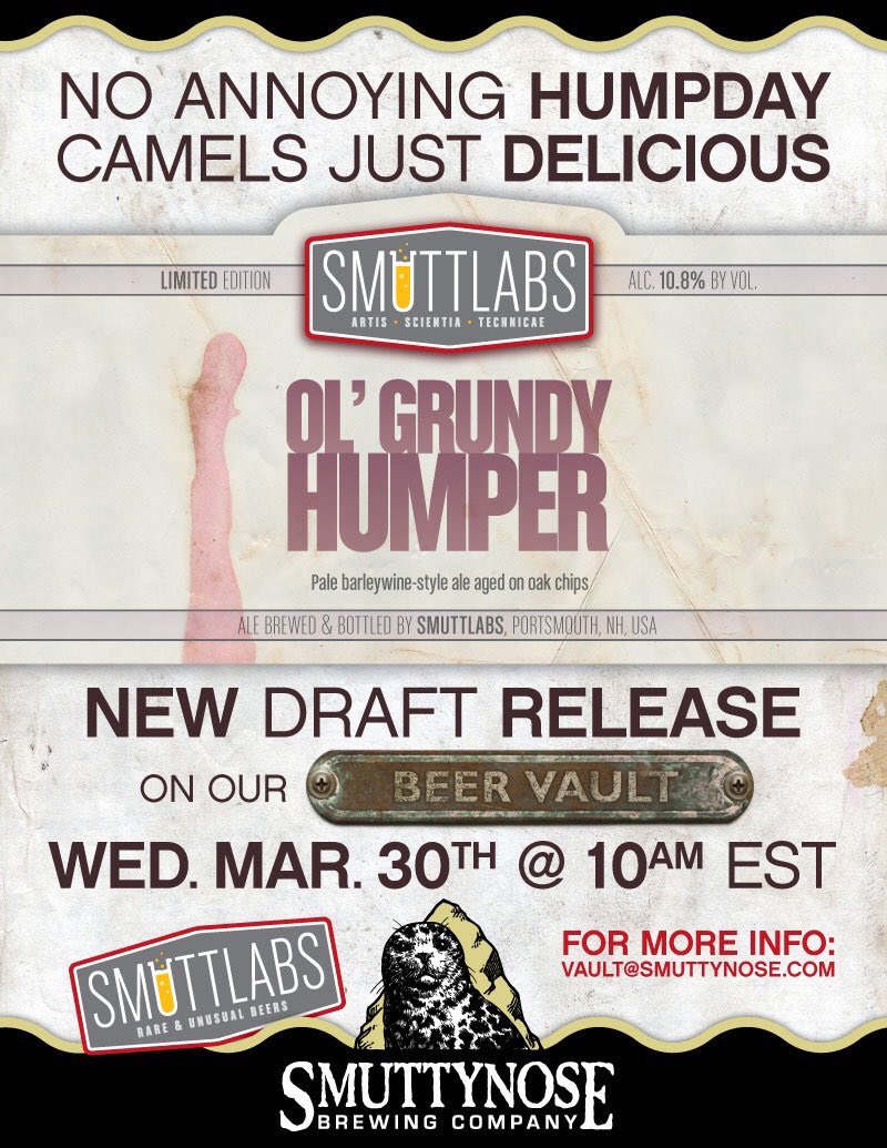 smuttynosebeer's tweet photo. Our next #BeerVault release goes live on Wednesday. #humpday #nhbeer https://t.co/BGUFflUIGb