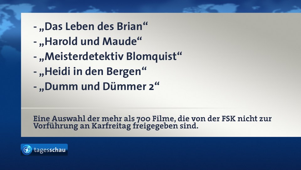 tagesschau's tweet photo. #Karfreitag ist ein sogenannter stiller Feiertag. Dafür gelten neben dem #Tanzverbot weitere Vorschriften. https://t.co/A9noVLOFST