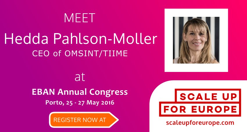 Meet <a href="/Heddapm/">Hedda Pahlson-Moller</a>, CEO of @tiime_now, at #EBAN2016 #scaleupforeurope scaleupforeurope.com #impactinvesting