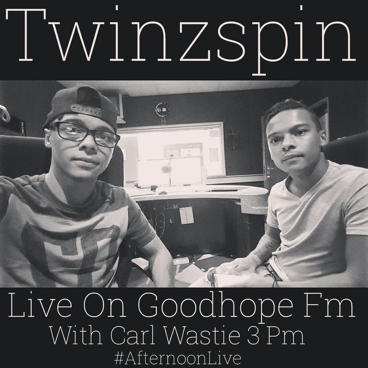 kuedjacademy's tweet photo. Catch @TwinzSpin Live On @GoodHopeFM 3Pm With @carlwastie #Twinzspin #GoodhopeFm #AfternoonLive https://t.co/yIsrVCqxCg