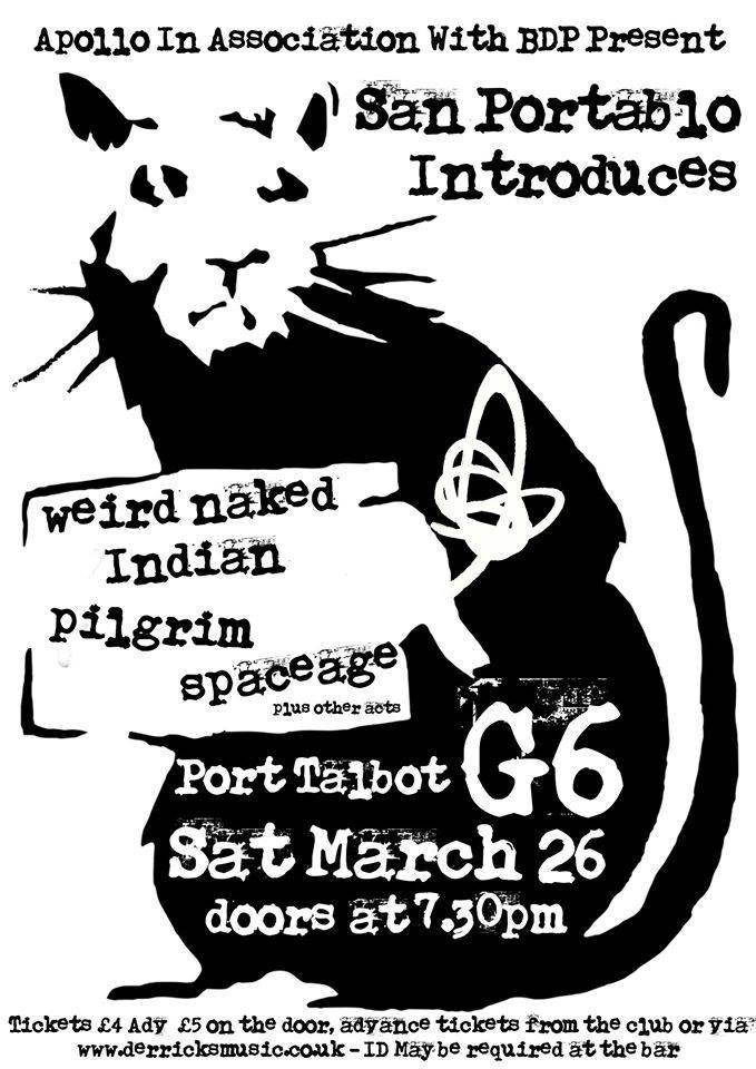 GIG Tomorrow! We're at G6 Port Talbot from 7.30PM w/ Spaceage &amp; Pilgrim _|:-) Please Retweet