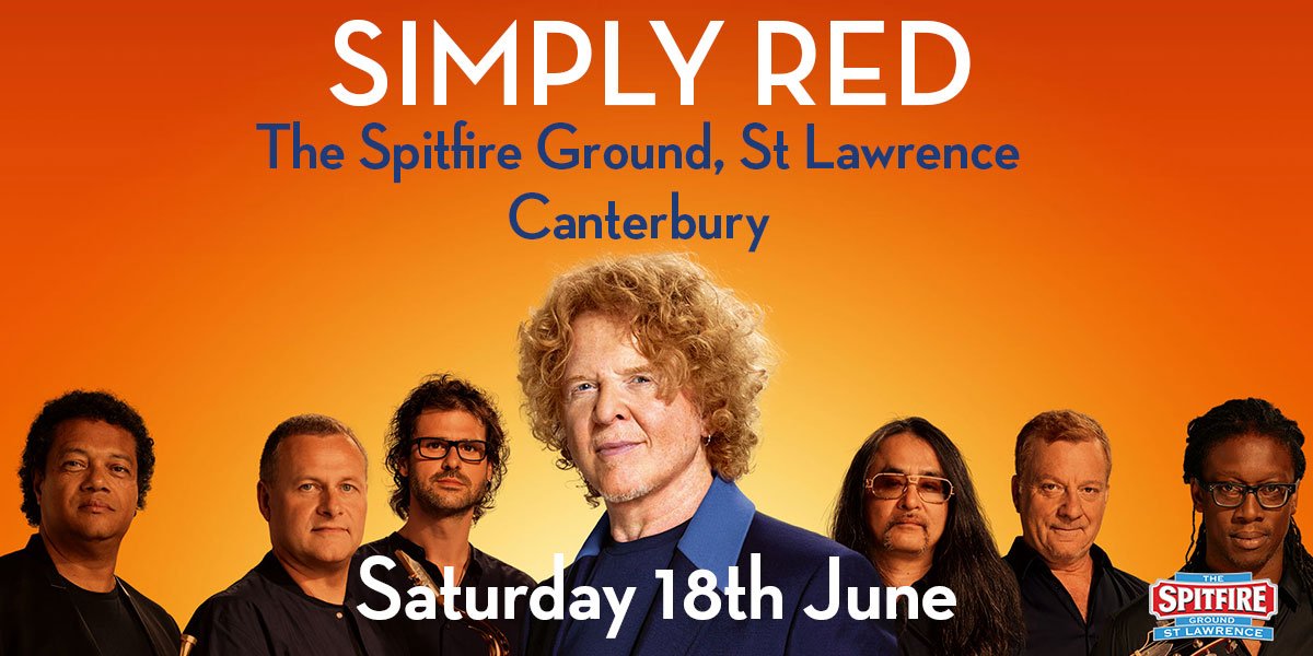 KentCricket's tweet photo. New Simply Red general admission tickets now on sale https://t.co/LqxPGPqDlB https://t.co/vkcIryfx17