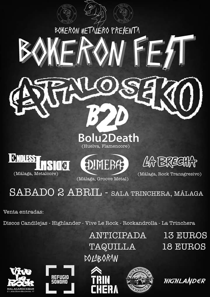 EndlessInsideSP's tweet photo. Buenas! Os esperamos el 2 de abril en trinchera junto a @APALOSEKO @Bolu2Death #Dimera #LaBrecha. Nos vemos pronto! https://t.co/csAGQpggjQ
