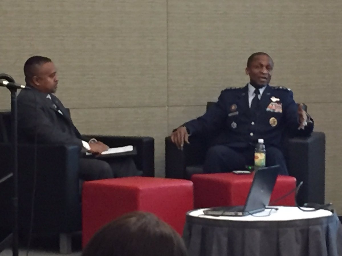 USAF_Millette's tweet photo. Gen McDew speaks to #NSBEPro group Inside the Executive Suite #NSBE42 #AirForce https://t.co/R747H7OTc6