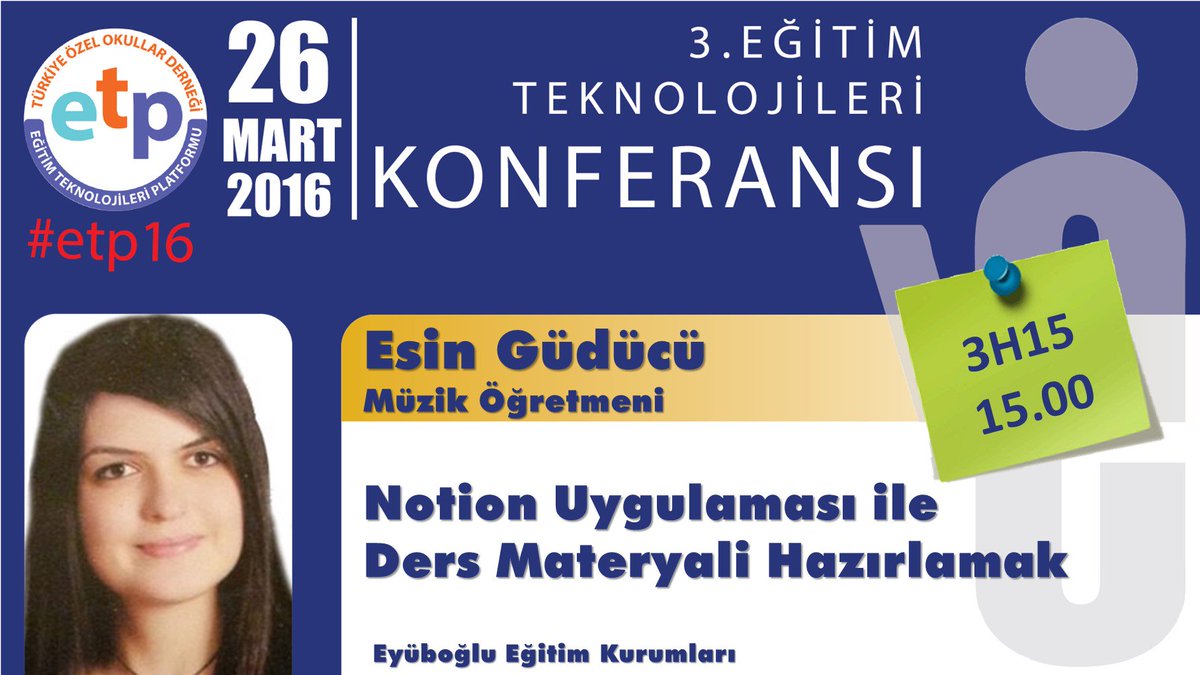 EyubogluTech's tweet image. 15.00 3H15 de &apos;Notion Uygulaması ile Ders Materyali Hazırlamak.&apos; sunumuyla @EyubogluEgitim #ETP16 da @EyubogluTech