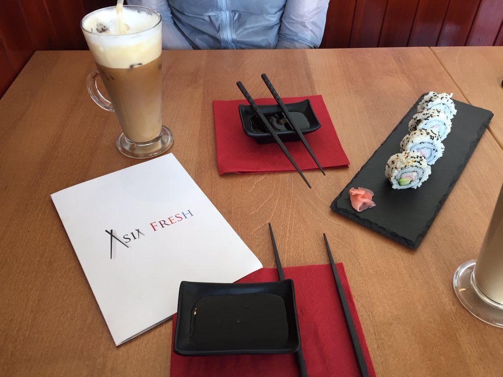 ConrodIOM's tweet photo. Just popped into #asiafresh in Douglas for some #sushi. It's a #GoodFriday to have #goodfood. Tastes awesome!! https://t.co/KgbGc1LN8D