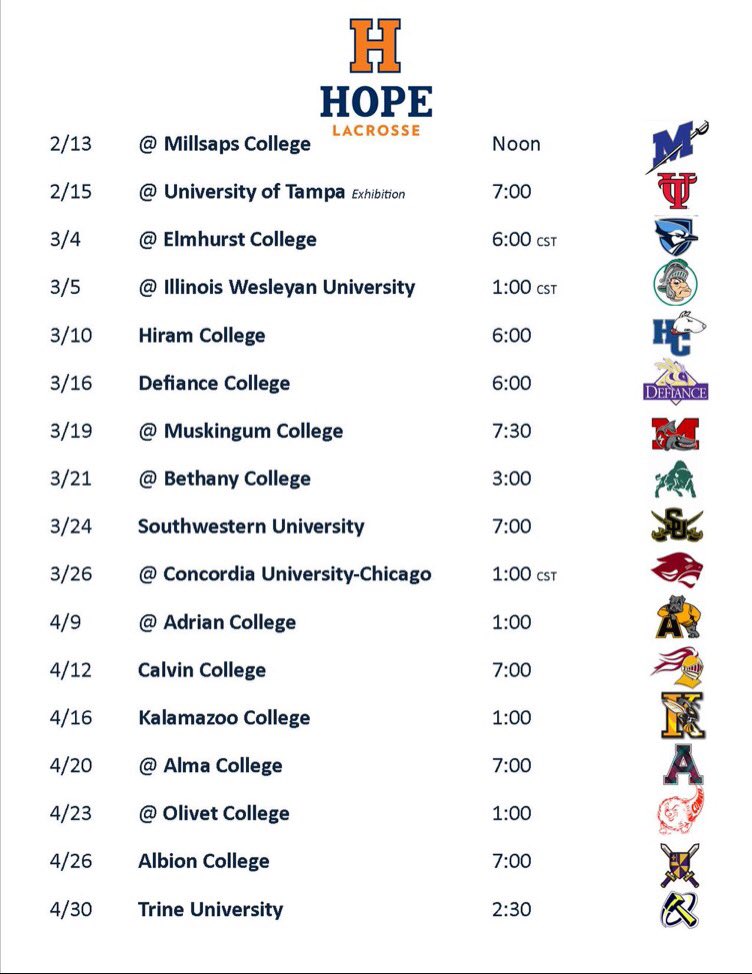 If you get a chance check out <a href="/Hope_Lacrosse/">Hope Lacrosse</a> this season, they are on a 5 game win streak. #Winning