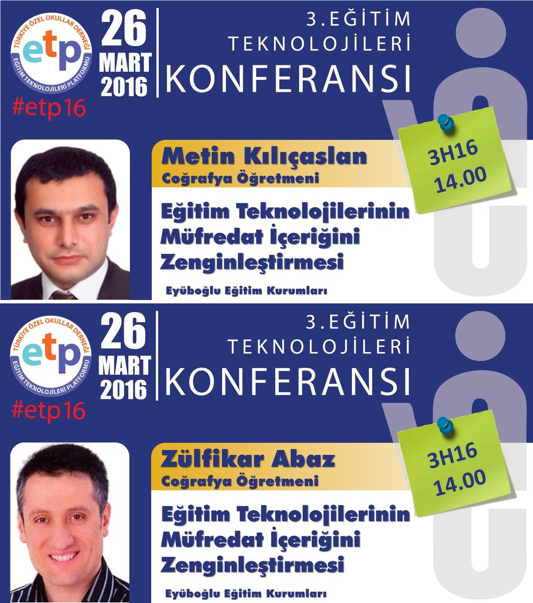 EyubogluTech's tweet image. 14.00 3H17 de &apos;Eğitim Teknolojilerinin Müfredat İçeriğini Zenginleştirmesi&apos; @EyubogluEgitim #ETP16 @EyubogluTech