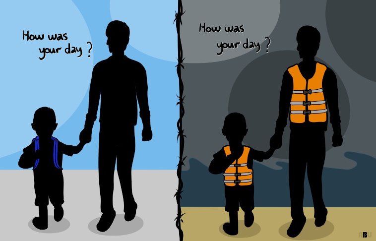 delbagi's tweet photo. #refolution #refugeechildren #refducation #GlobalSouth, @BeyondCSRnet 
"How was your day?"
Rough .. https://t.co/kzCsPWk78M