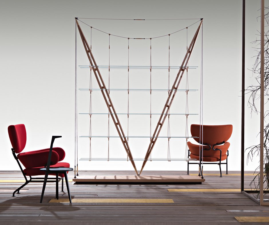 Veliero, the legendary bookcase by Franco Albini, boldly goes beyond the conventions of balance. #Cassina