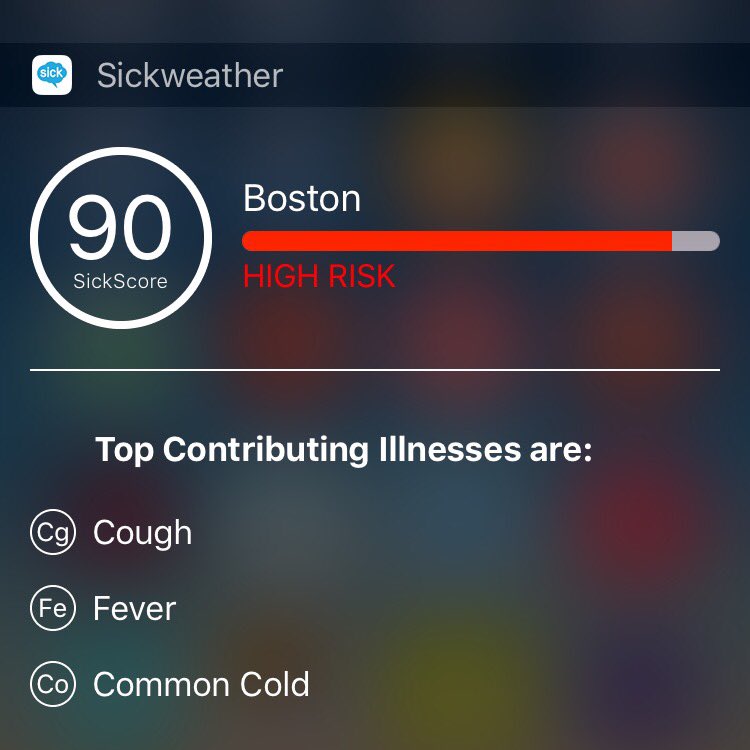 graham_dodge's tweet photo. Hello Bean Town! [washes hands immediately] #SickScore #Boston @sickweather https://t.co/6fEwQsQces