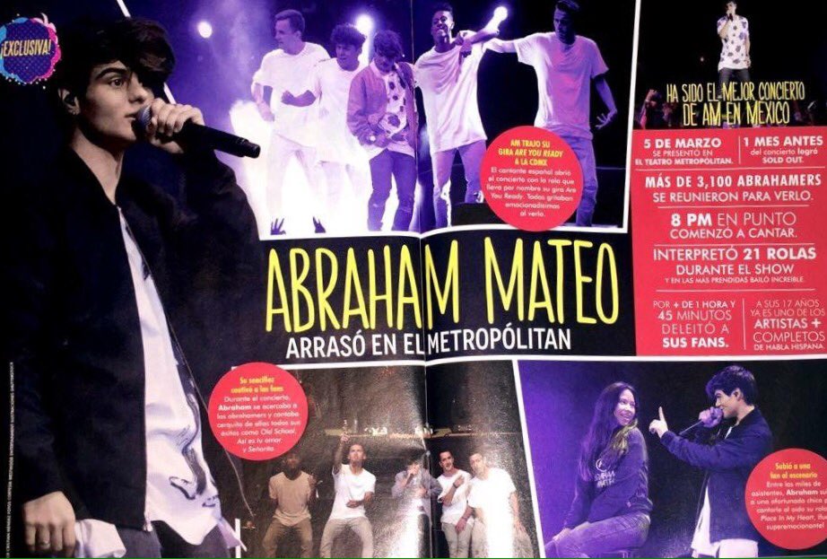 abrahammateomex's tweet photo. Encuentra en @notasparati un artículo referente al concierto de @AbrahamMateoMus en el Metropolitan + Macareno en IG https://t.co/IbDUsd6bw8