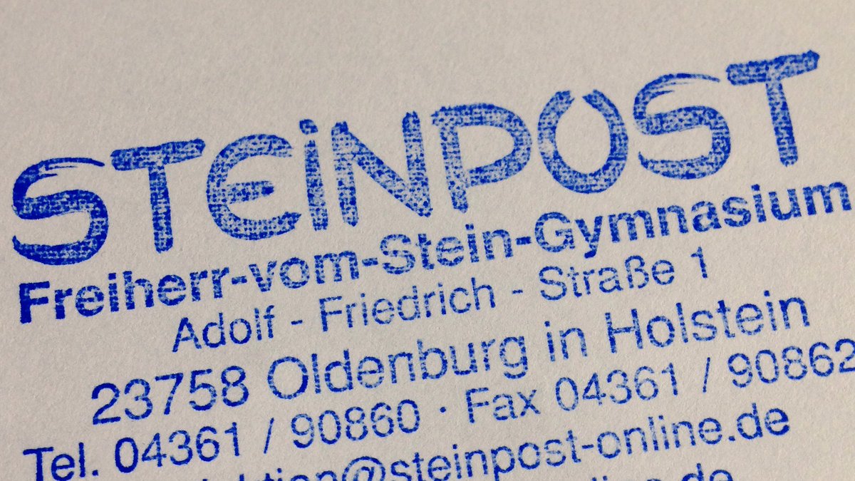 steinpost's tweet photo. Unsere #Schule heißt jetzt offiziell Freiherr-vom-Stein-#Gymnasium!! Endlich! ❤️ #neue #Stempel #fvsg https://t.co/2UFCjzrdnB