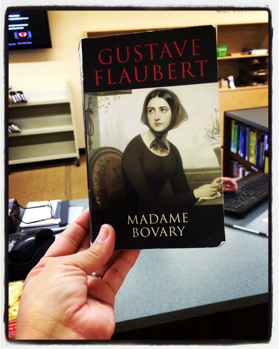 lompoclibrary's tweet photo. It's #bookfacefriday 📚 and #madamebovary is filling in at reference! #lompoclibrary #gustaveflaubert https://t.co/xWNGWywCPA