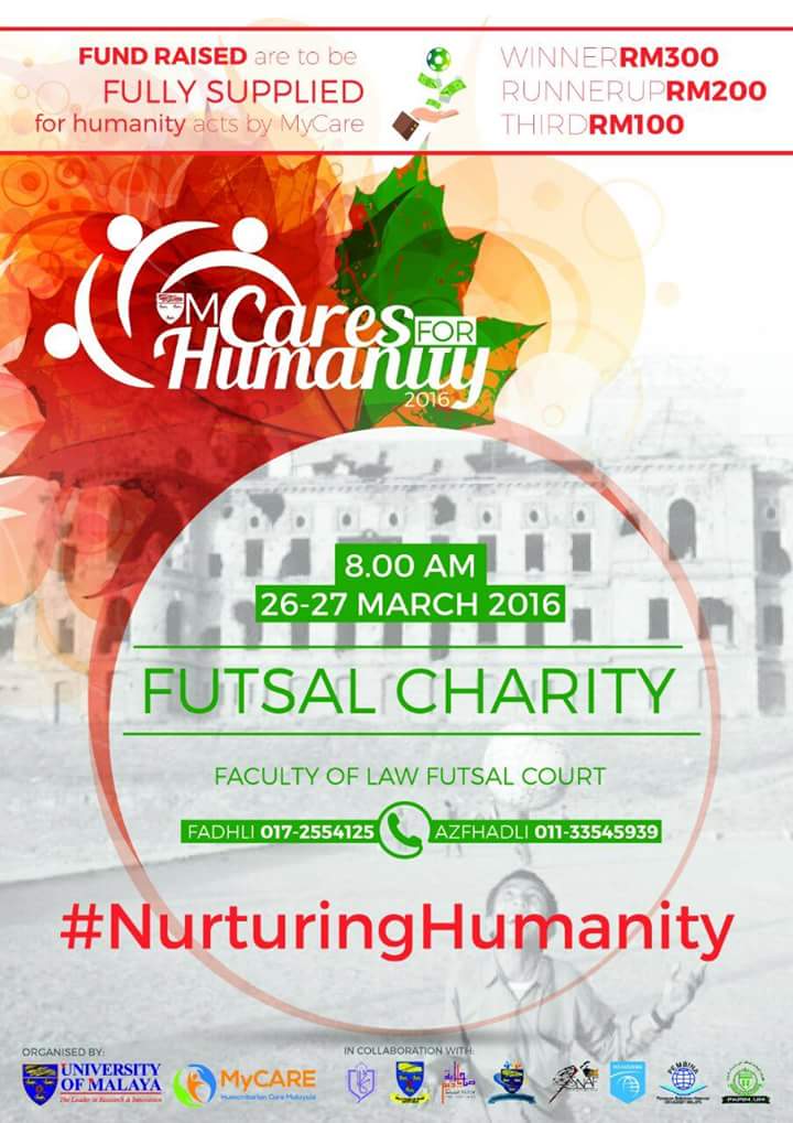 Jom semua memeriahkan UM Cares For Humanity pada 26 (esok) & 27 Mac (Ahad) 😊

#NurturingHumanity #UnityInDiversity