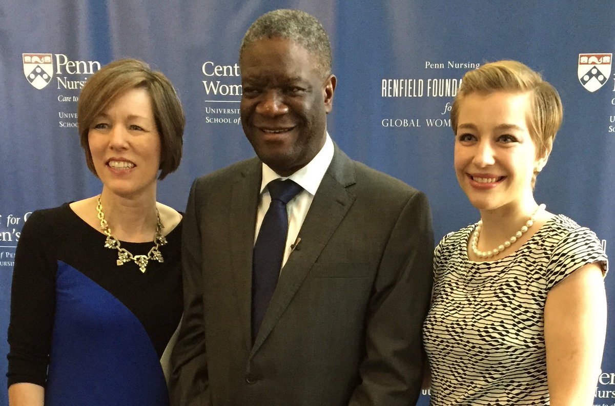 LADeReus's tweet photo. Proud 2 #StandWithPanzi 2 end #sexualizedviolence in #Congo. Thnx @PennNursing 4 honoring our hero @DenisMukwege! https://t.co/XlSIN5vQTp