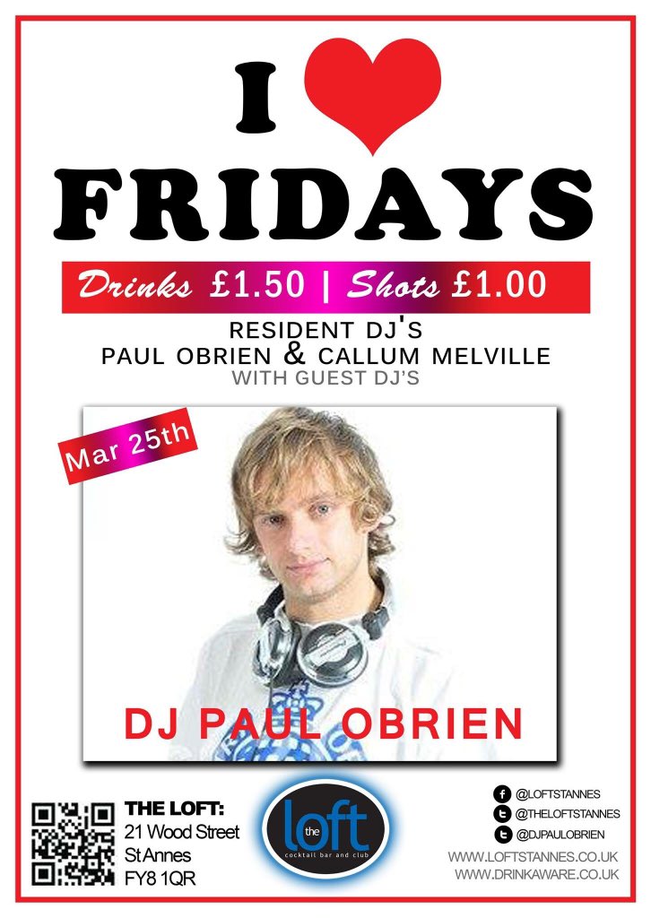 djpaulobrien's tweet photo. Tonight in @TheLoftStAnnes. Open until 4am £1.50 drinks, £1 shots. @ToastStAnnes @stannesonseaTC @Shipandroyalpub https://t.co/qxbudDxJj7